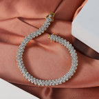 LUXURIANT DIAMOND - Lab Grown Diamant SI-GH SGL zertifiziert Armband ca. 19 cm 925 Silber 750 Gelbgold Vermeil ca. 5.00 ct