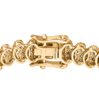 LUXURIANT DIAMOND - Lab Grown Diamant SI-GH SGL zertifiziert Armband ca. 19 cm 925 Silber 750 Gelbgold Vermeil ca. 5.00 ct