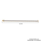 LUXURIANT DIAMOND - Lab Grown Diamant SI-GH SGL zertifiziert Armband ca. 19 cm 925 Silber 750 Gelbgold Vermeil ca. 5.00 ct