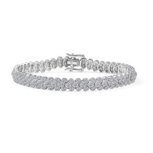 LUXURIANT DIAMOND - Lab Grown Diamant SI-GH SGL zertifiziert Armband ca. 19 cm 925 Silber rhodiniert ca. 5.00 ct