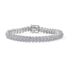 LUXURIANT DIAMOND - Lab Grown Diamant SI-GH SGL zertifiziert Armband ca. 19 cm 925 Silber rhodiniert ca. 5.00 ct