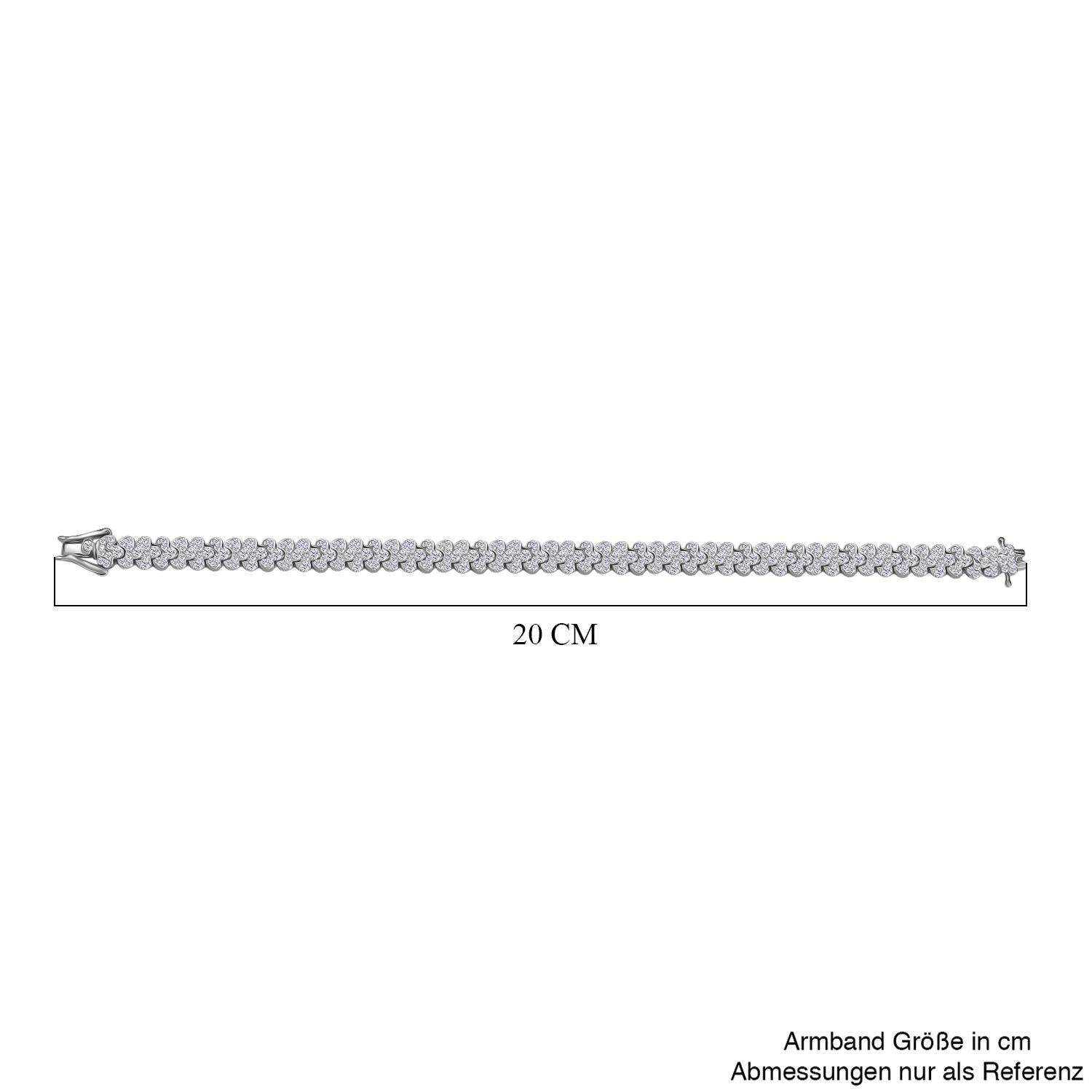 LUXURIANT DIAMOND - Lab Grown Diamant SI-GH SGL zertifiziert Armband ca. 19 cm 925 Silber rhodiniert ca. 5.00 ct