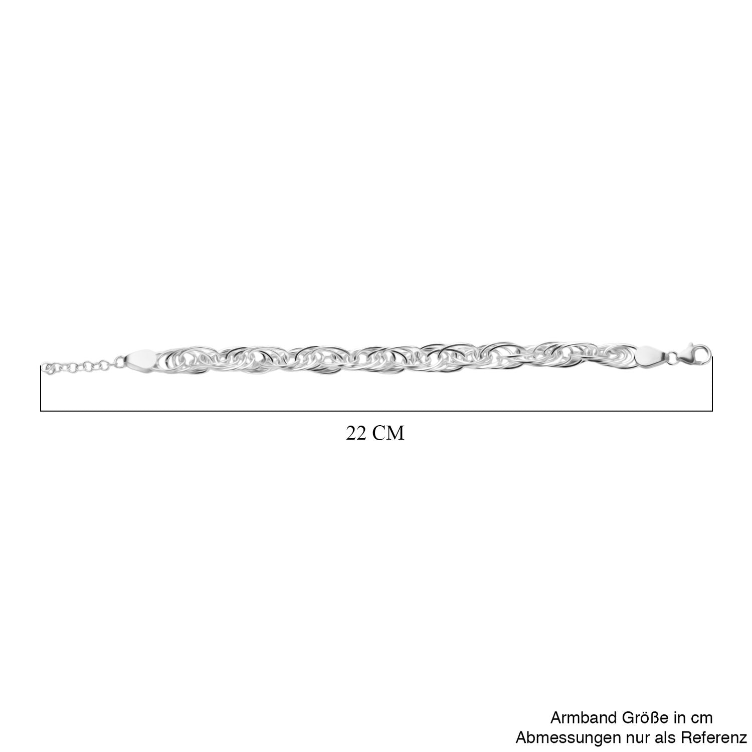 925 Silber Armband ca. 19 cm ca. 18,83g