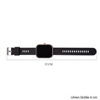 G21 Smartwatch, 2.01 Zoll HD Display, Gold-Schwarzes Silikonarmband