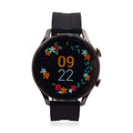 L10 Smartwatch, 1.5 Zoll HD Display, Herzfrequenz-, Blutdruck- und Blutsauerstoffmessung, Schwarzes Silikonarmband