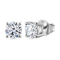 LUXURIANT VS Labor Diamant Ohrstecker, 925 Silber rhodiniert - 1,50 ct.