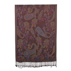 Schal mit klassischem Paisley-Muster und Fransen, Einheitsgröße, Kaffeebraun