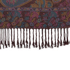 Schal mit klassischem Paisley-Muster und Fransen, Einheitsgröße, Kaffeebraun