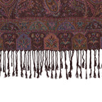 Schal mit Paisley-Muster und Fransen, Einheitsgröße, Braun