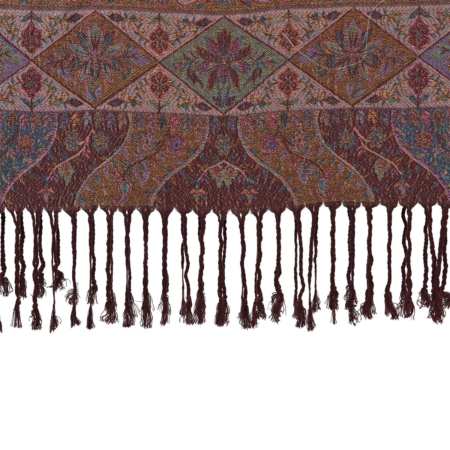 Schal mit Paisley-Muster und Fransen, Einheitsgröße, Rot