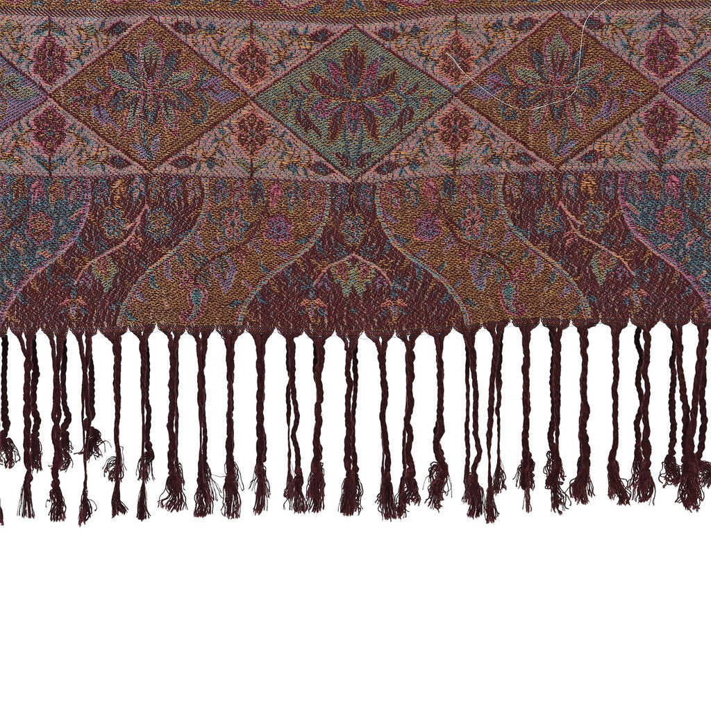 Schal mit Paisley-Muster und Fransen, Einheitsgröße, Rot