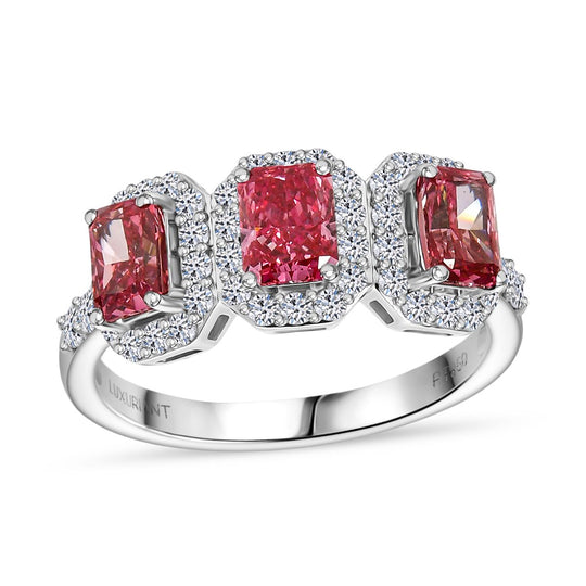LUXURIANT DIAMOND - Lab Grown Rosa Diamant VS, Lab Grown Diamant VS-EF IGI zertifiziert Ring 950 Platin (Größe 17.00)  ca. 2.00 ct
