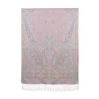 Schal mit Paisley-Muster und Fransen, 70x180cm, Cremeweiß