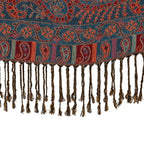Schal mit Paisley-Muster und Fransen, Einheitsgröße, Rotbraun