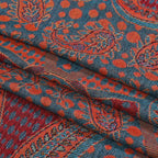 Schal mit Paisley-Muster und Fransen, Einheitsgröße, Rotbraun