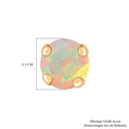 AAA Natürlicher, äthiopischer Welo Opal Ohrringe 375 Gold ca. 0,70 ct.