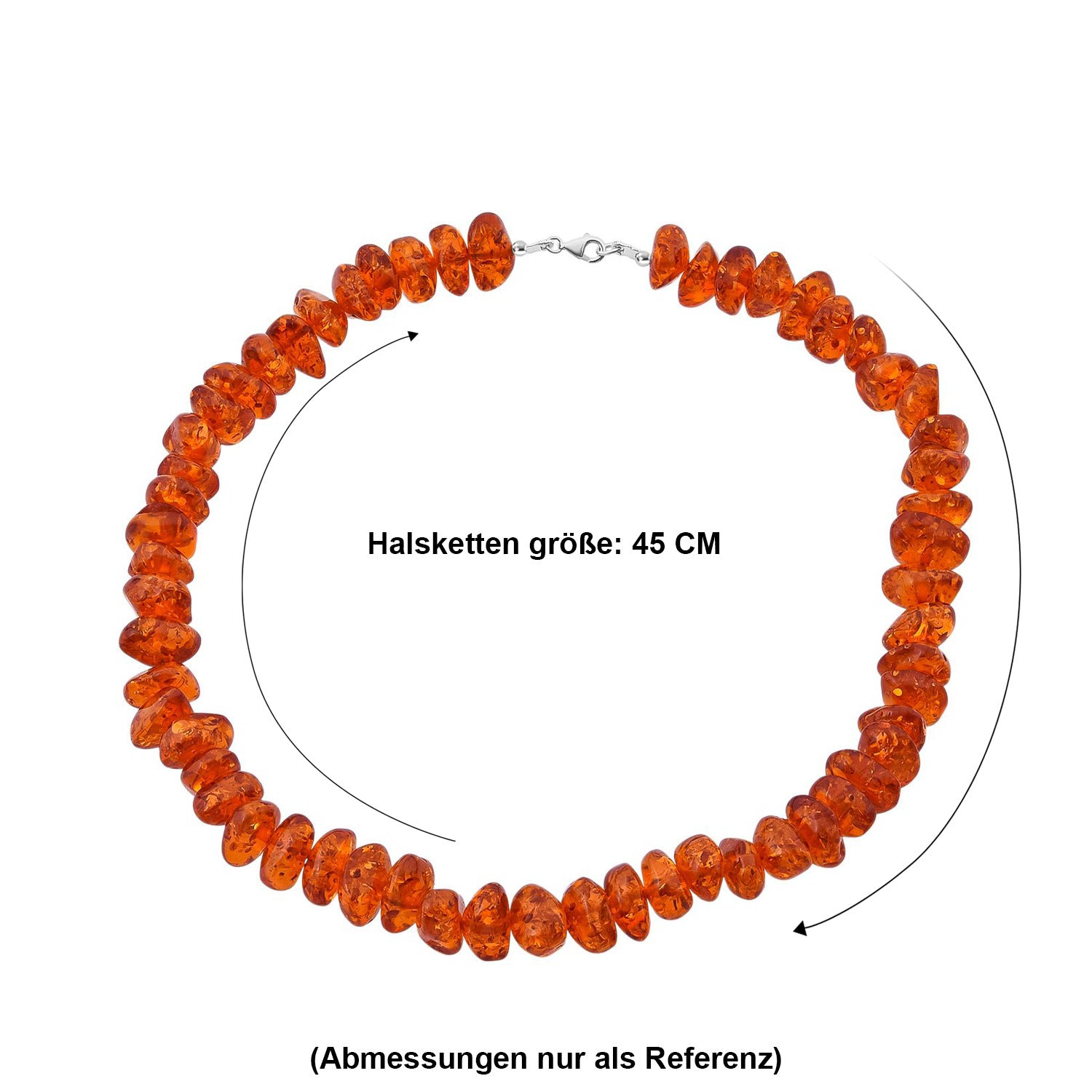 Synthetischer Bernstein Kette 45 cm