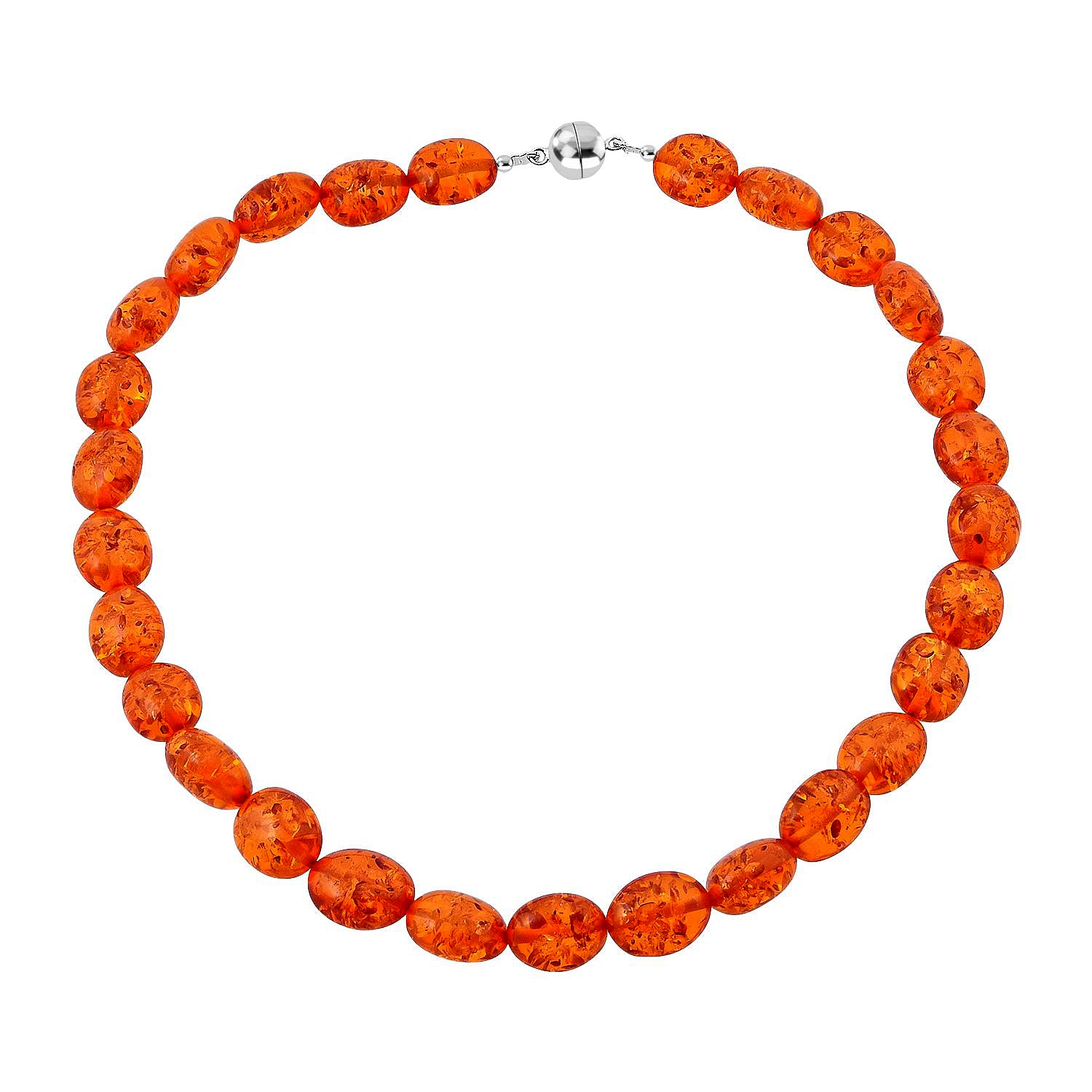 Synthetische Bernstein Kette, ca. 45 cm