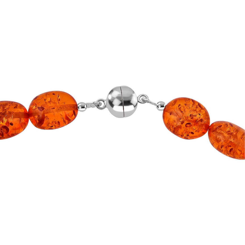Synthetische Bernstein Kette, ca. 45 cm