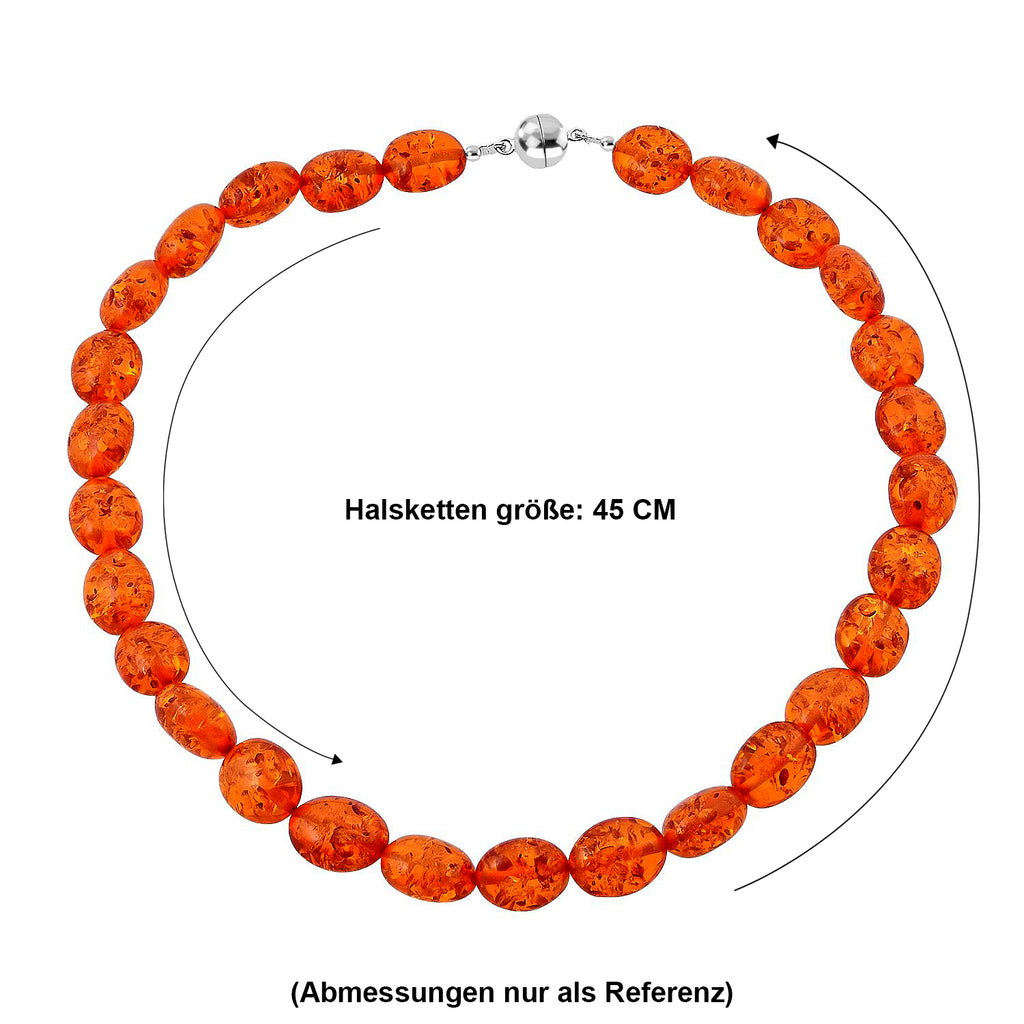 Synthetische Bernstein Kette, ca. 45 cm