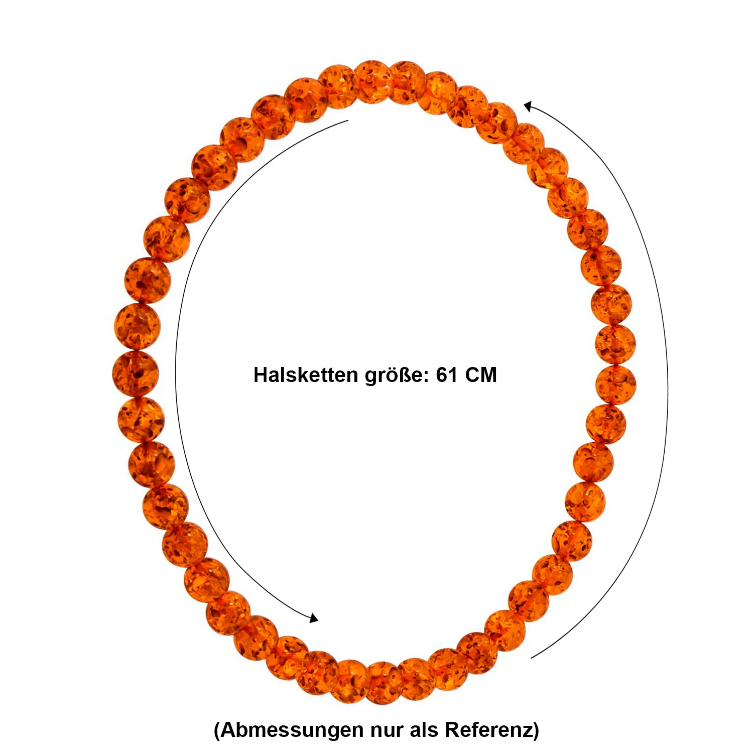 Synthetischer Bernstein Kette 61 cm