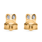 LUXURIANT DIAMOND - Lab Grown Diamant VS-EF SGL zertifiziert Ohrringe 925 Silber Gelbgold Vermeil ca. 0,50 ct.