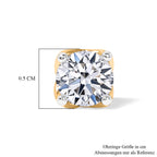 LUXURIANT DIAMOND - Lab Grown Diamant VS-EF SGL zertifiziert Ohrringe 925 Silber Gelbgold Vermeil ca. 0,50 ct.