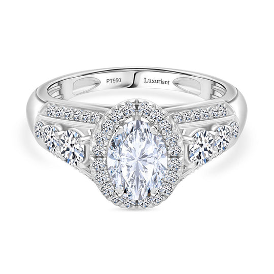 LUXURIANT DIAMOND - Lab Grown Diamant VS-GH, SGL zertifiziert Ring 950 Platin (Größe 20.00) ca. 2.00 ct