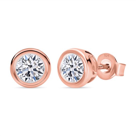 LUXURIANT DIAMOND - Lab Grown Diamant SI-GH Ohrringe 925 Silber Rhodiniert (10-15 Werktage Lieferzeit) ca. 1.00 ct