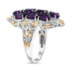 Afrikanischer Amethyst Ring Messing (Größe 18.00) ca. 4,70 ct