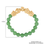 Grüner Aventurin Armband, flexibel, vergoldet ca. 150.00 ct