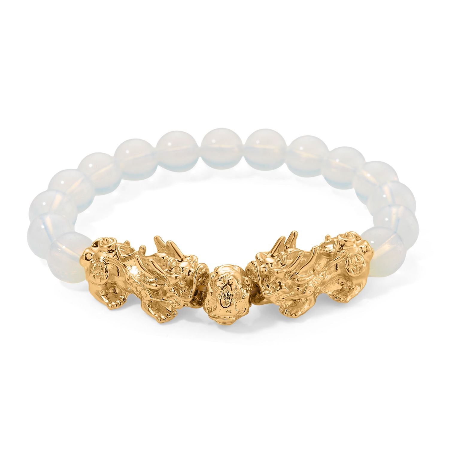Opalit Flexibles Pixiu Armband, vergoldet ca. 150.00 ct
