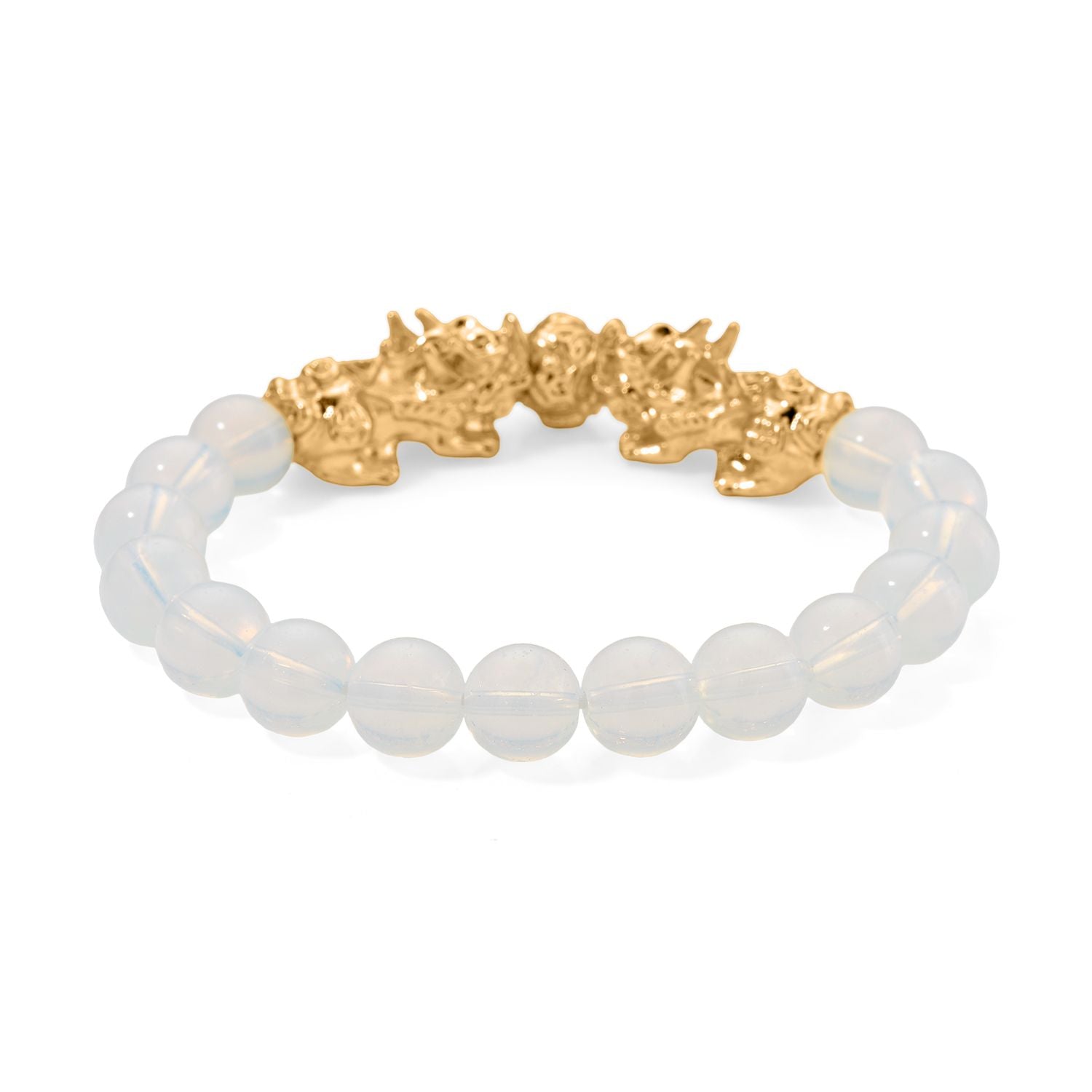 Opalit Flexibles Pixiu Armband, vergoldet ca. 150.00 ct