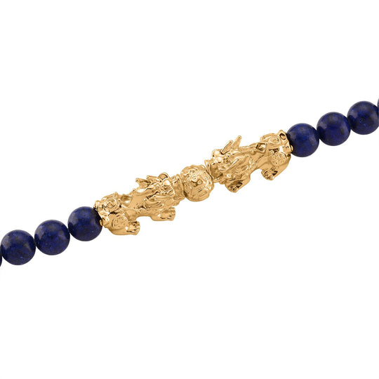 Lapislazuli Halskette, ca. 45 cm+3.75 cm Extender, vergoldet ca. 330.00 ct