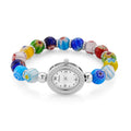 STRADA flexible mehrfarbige Armbanduhr im Murano-Stil, Japanisches Uhrwerk