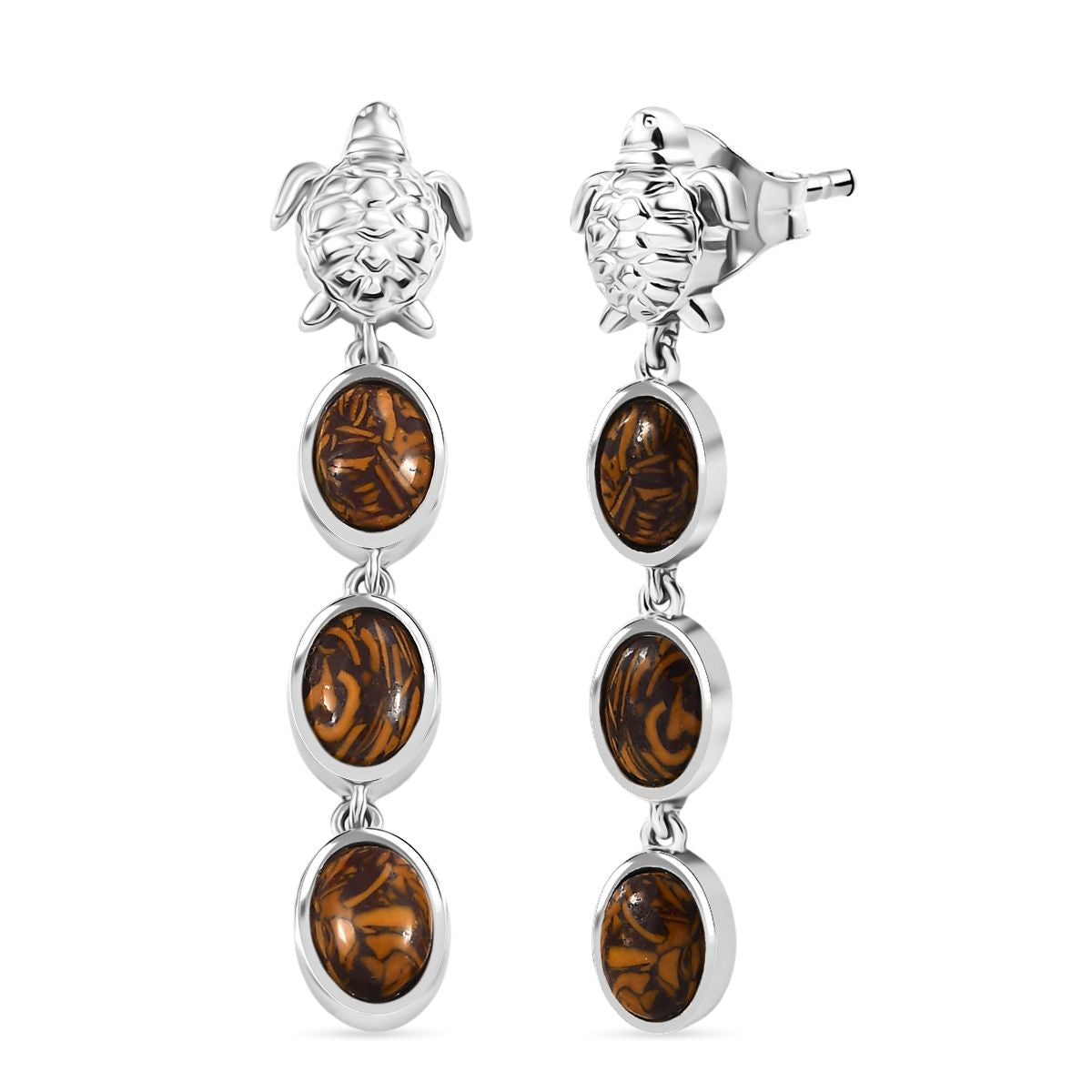 EVER TRUE - Skript Stein Ohrringe, Nickelfreies Messing, ca. 4.90 ct