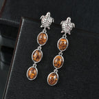 EVER TRUE - Skript Stein Ohrringe, Nickelfreies Messing, ca. 4.90 ct