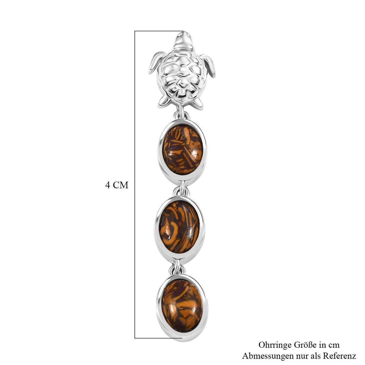 EVER TRUE - Skript Stein Ohrringe, Nickelfreies Messing, ca. 4.90 ct
