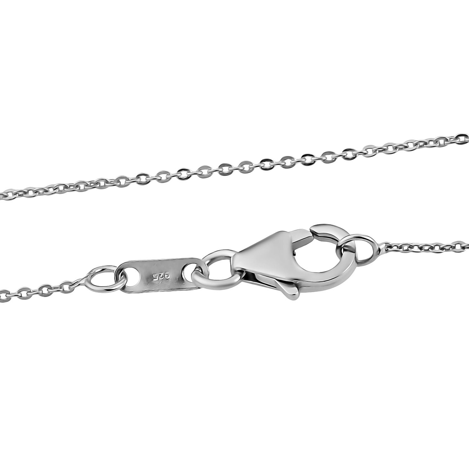 AA Blauer Zirkon Halskette ca. 45 cm 925 Silber rhodiniert ca. 7.87 ct