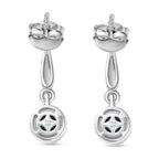 D joy Sleeping Beauty Türkis Ohrringe 925 Silber rhodiniert ca. 1,00 ct.