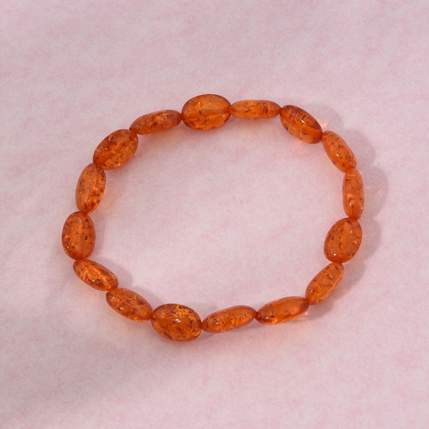 Sythetisches Bernstein Armband 19 cm