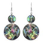 Abalone Muschel Ohrringe Reiner Edelstahl, goldfarben