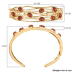 Orange Mohave Türkis Armreif ca. 19 cm Nickelfreies Messing ca. 6.61 ct