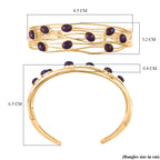 Lila Türkis Armreif ca. 19 cm Nickelfreies Messing ca. 6.48 ct