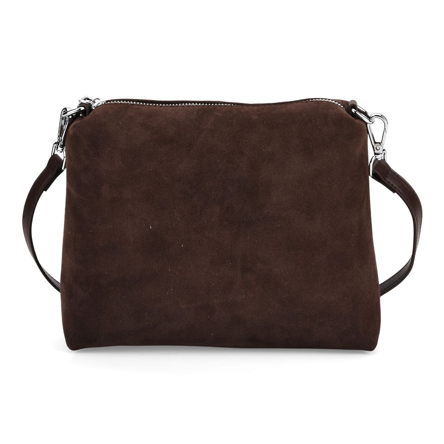 2er-Set Echtleder-Taschen, Shopper und Umhängetasche mit trendigem Leopardenmuster, Dunkelbraun