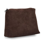 2er-Set Echtleder-Taschen, Shopper und Umhängetasche mit trendigem Leopardenmuster, Dunkelbraun