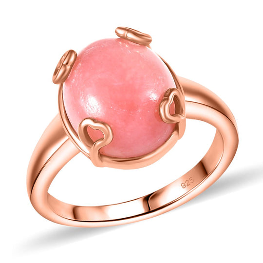Herzklang - AA Vinicunca-Peruanischer Opal Ring 925 Silber 750 rosévergoldet (Größe 18.00) ca. 4.25 ct
