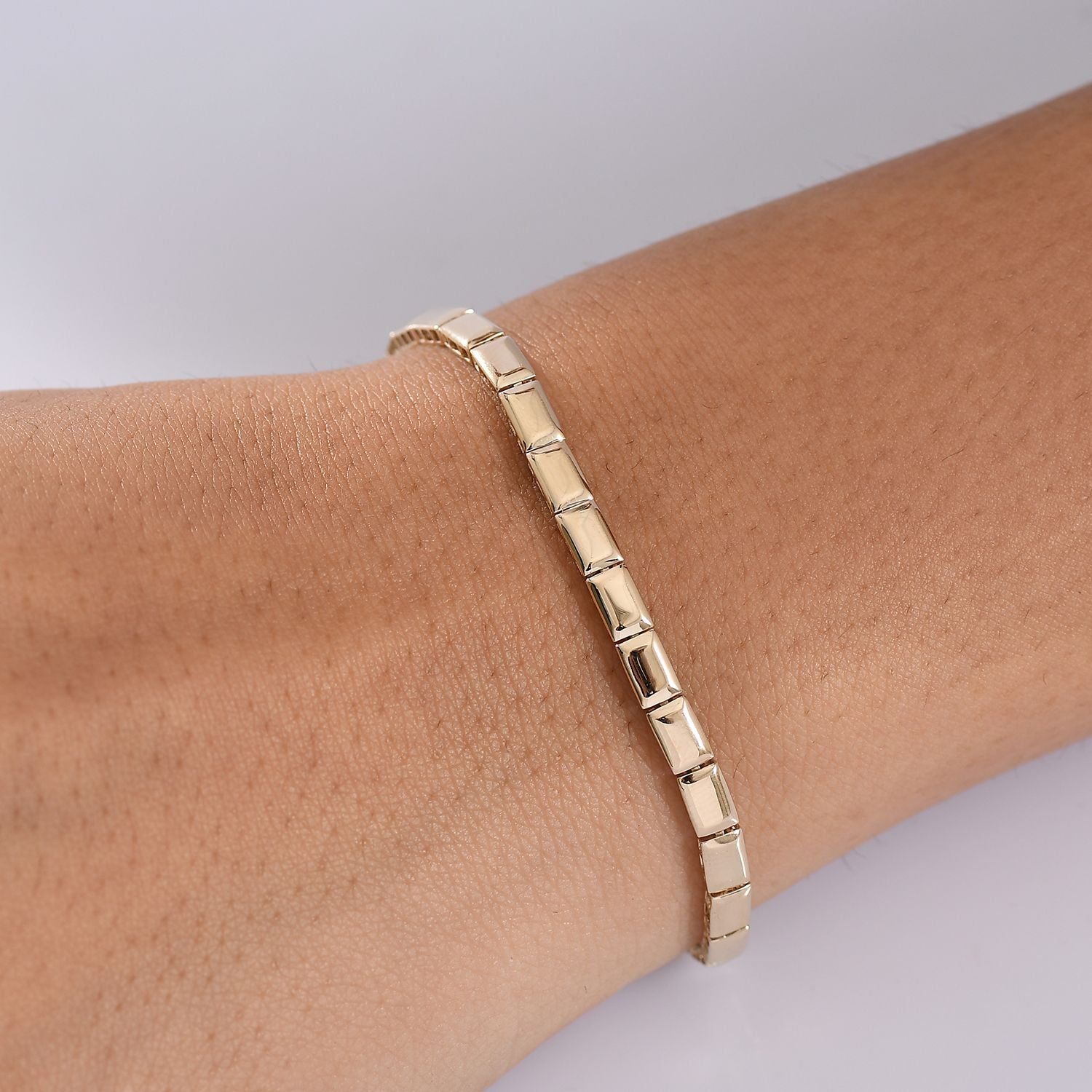 SHOPLC EXKLUSIVE ANGEBOT - 375 Gold Barren Armband ca. 19 cm