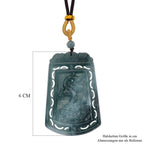 EXTREM SELTEN - Natürlicher Olmek Jadeit Geschnitzter Drache und Phönix Kette Flexibles cm ca. 130.00 ct