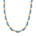 Blaue Howlit Halskette, ca. 45 cm + 5 cm Extender, gelb vergoldet ca. 250.00 ct